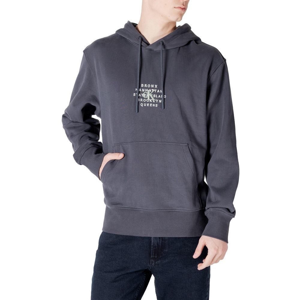 Calvin Klein Jeans Gray Cotton Hoodie