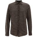 Corneliani Gray Wool Dress Shirt
