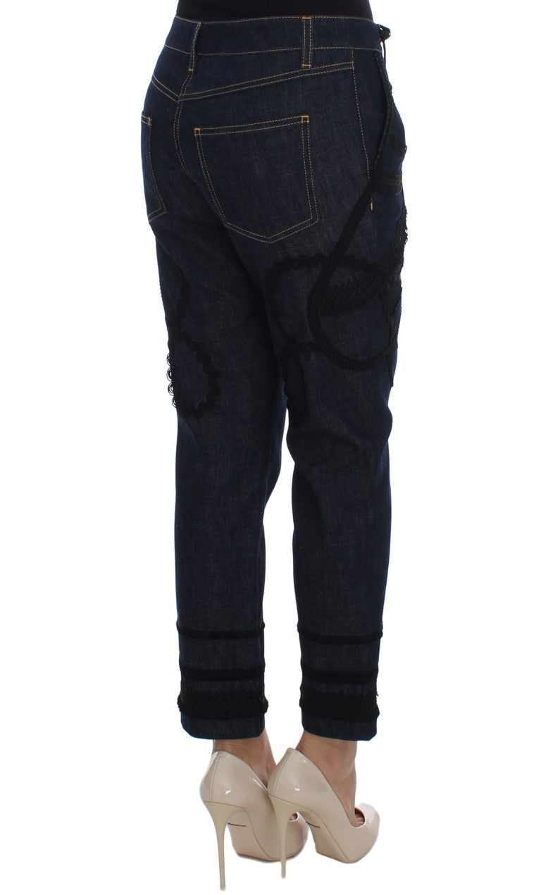 Dolce & Gabbana Blue Denim Cotton CAPRI Torero Jeans