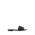 Dolce & Gabbana Black Calf Leather Bos Taurus Sandals