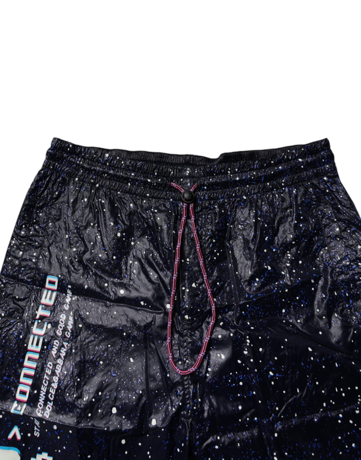 Dolce & Gabbana Dark Blue DG Game Print Cotton Jogger Pants