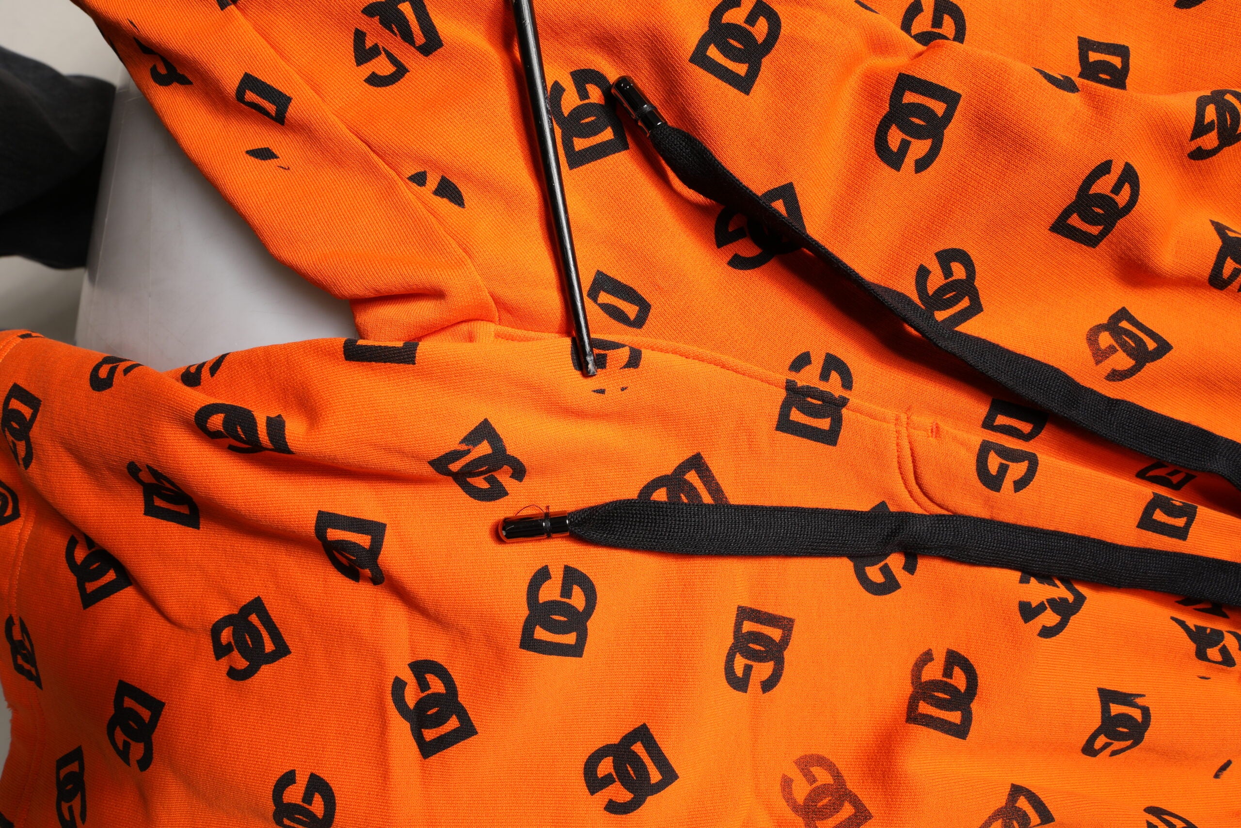 Dolce & Gabbana Orange Logo Monogram Cotton Bermuda Shorts
