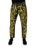 Dolce & Gabbana Black Green Tie Dye Tattered Skinny Men Denim Jeans