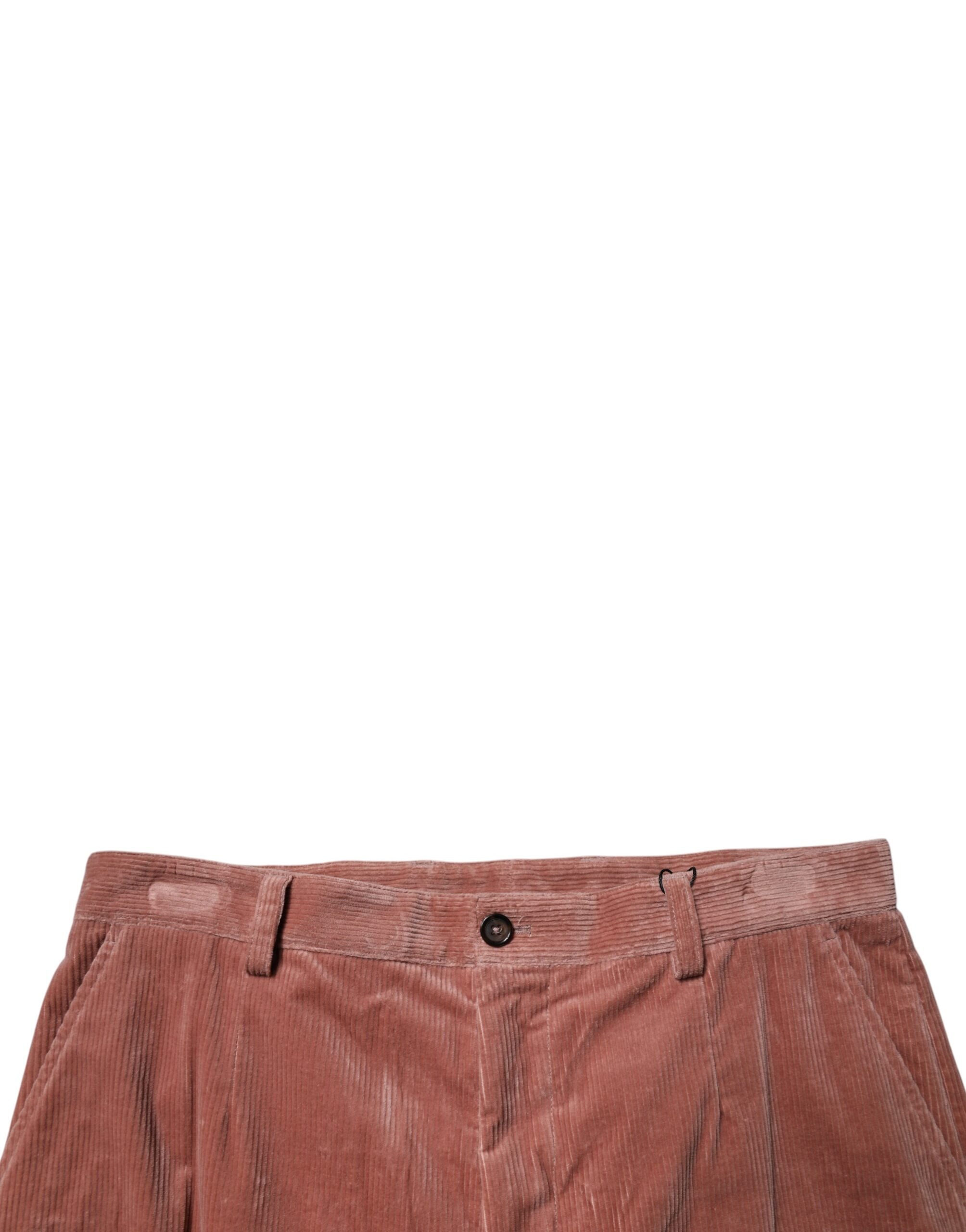 Dolce & Gabbana Brown Corduroy Cotton Cargo Men Denim Jeans