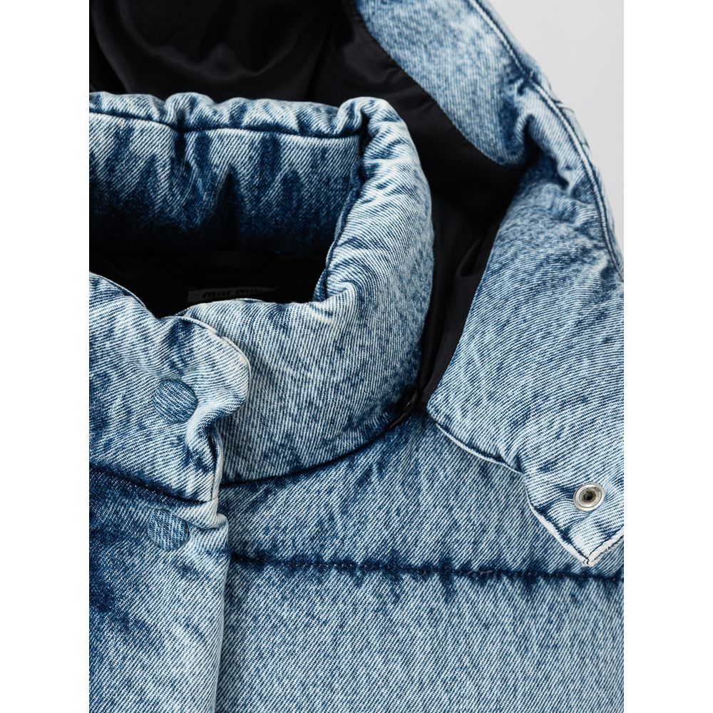 Miu Miu Blue Polyester Coat