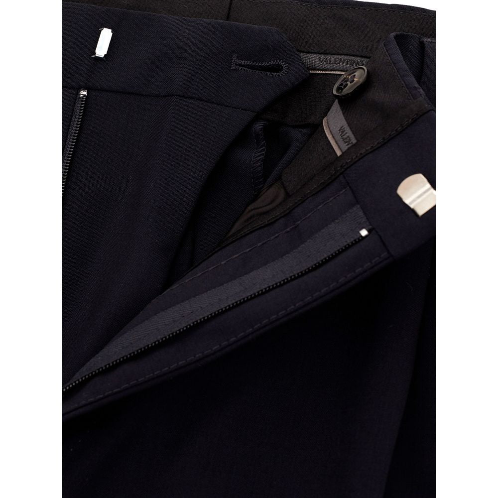 Valentino Garavani Black Wool Dress Pants