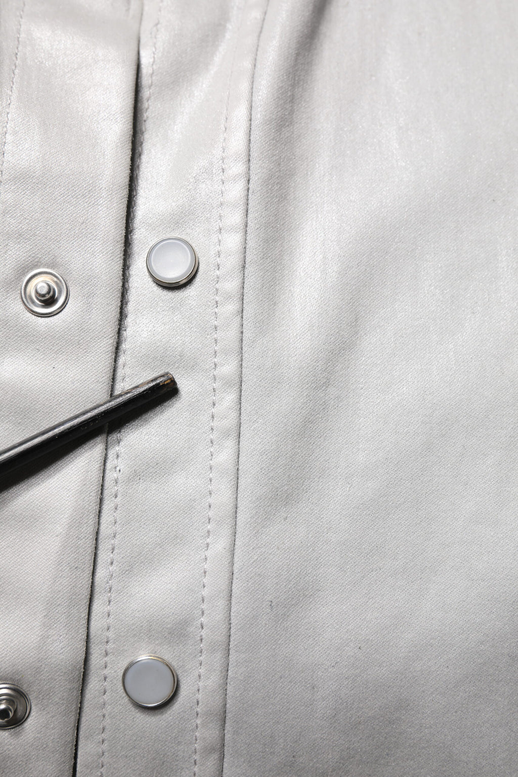 Dolce & Gabbana Metallic Gray Cotton Button Down Shirt