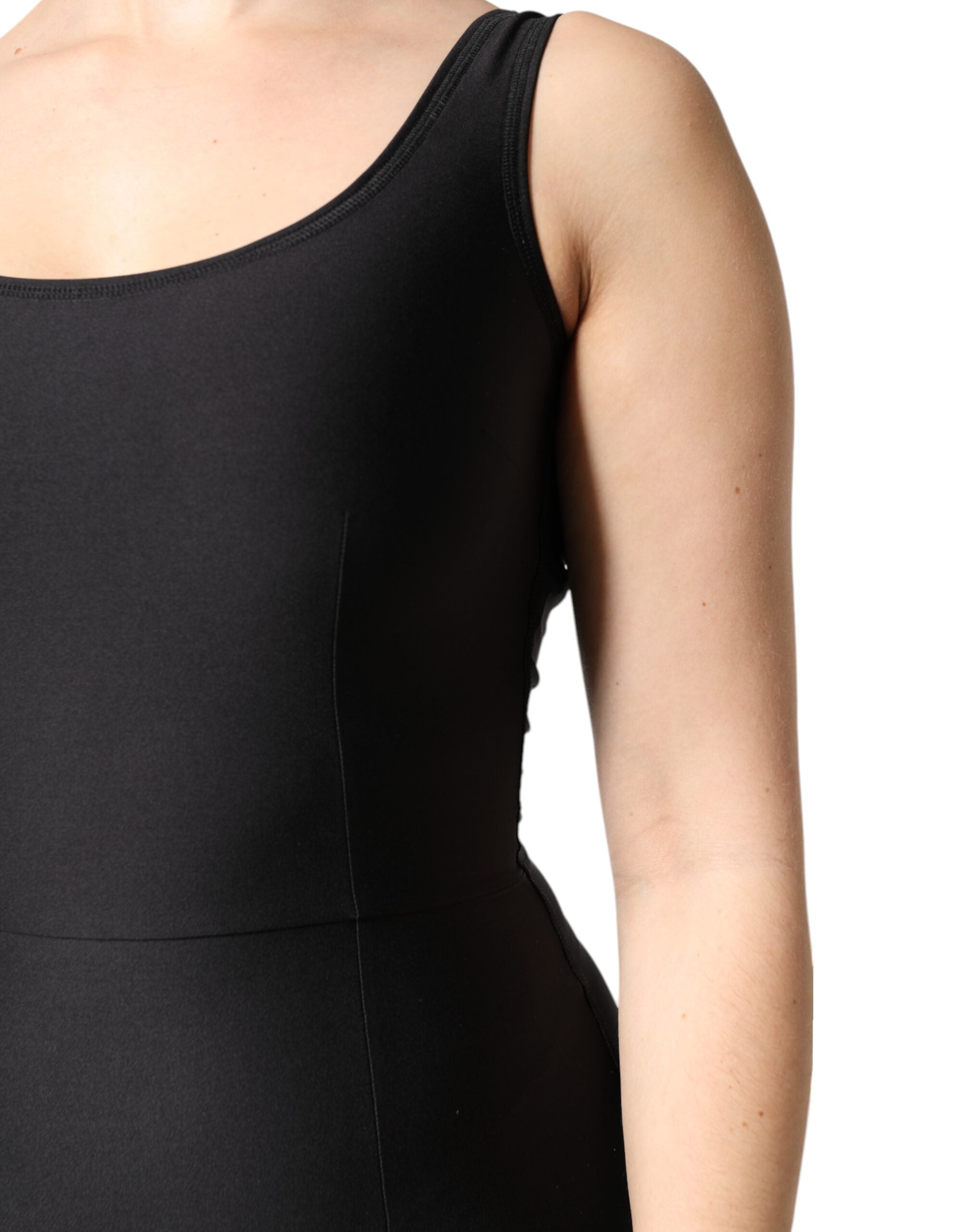 Dolce & Gabbana Black Sleeveless Bodycon Women Jumpsuit Dress