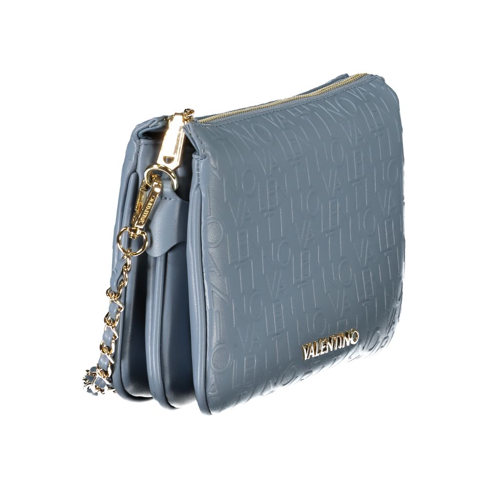 Mario Valentino Azzurro Polyurethane Women's Bag With Shoulder Strap