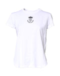 Dolce & Gabbana White Logo Crown Cotton Crew Neck T-shirt