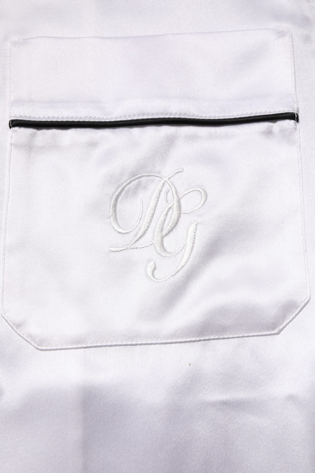 Dolce & Gabbana White Satin Silk Men Pajama Set Sleepwear
