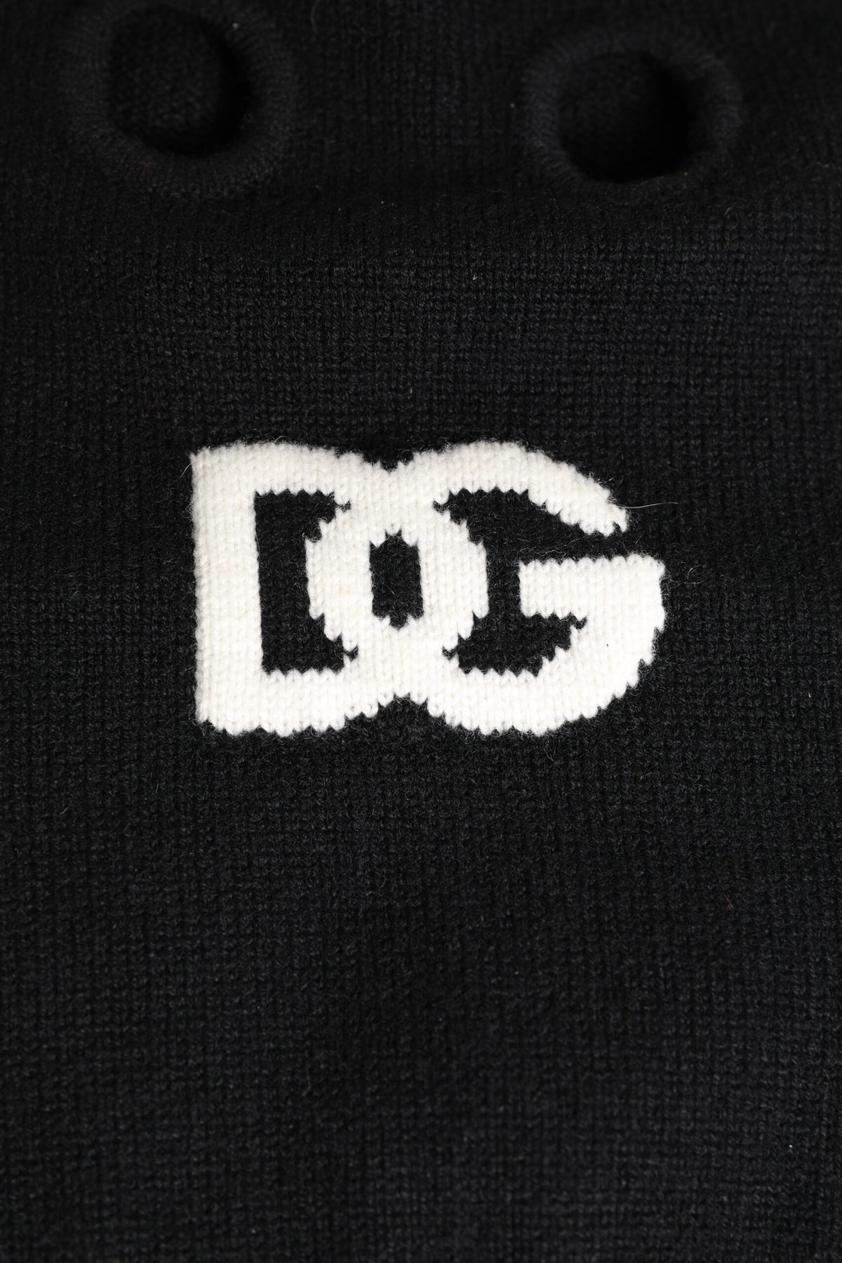 Dolce & Gabbana Black Cashmere Knitted Ski Mask Balaclava Hat