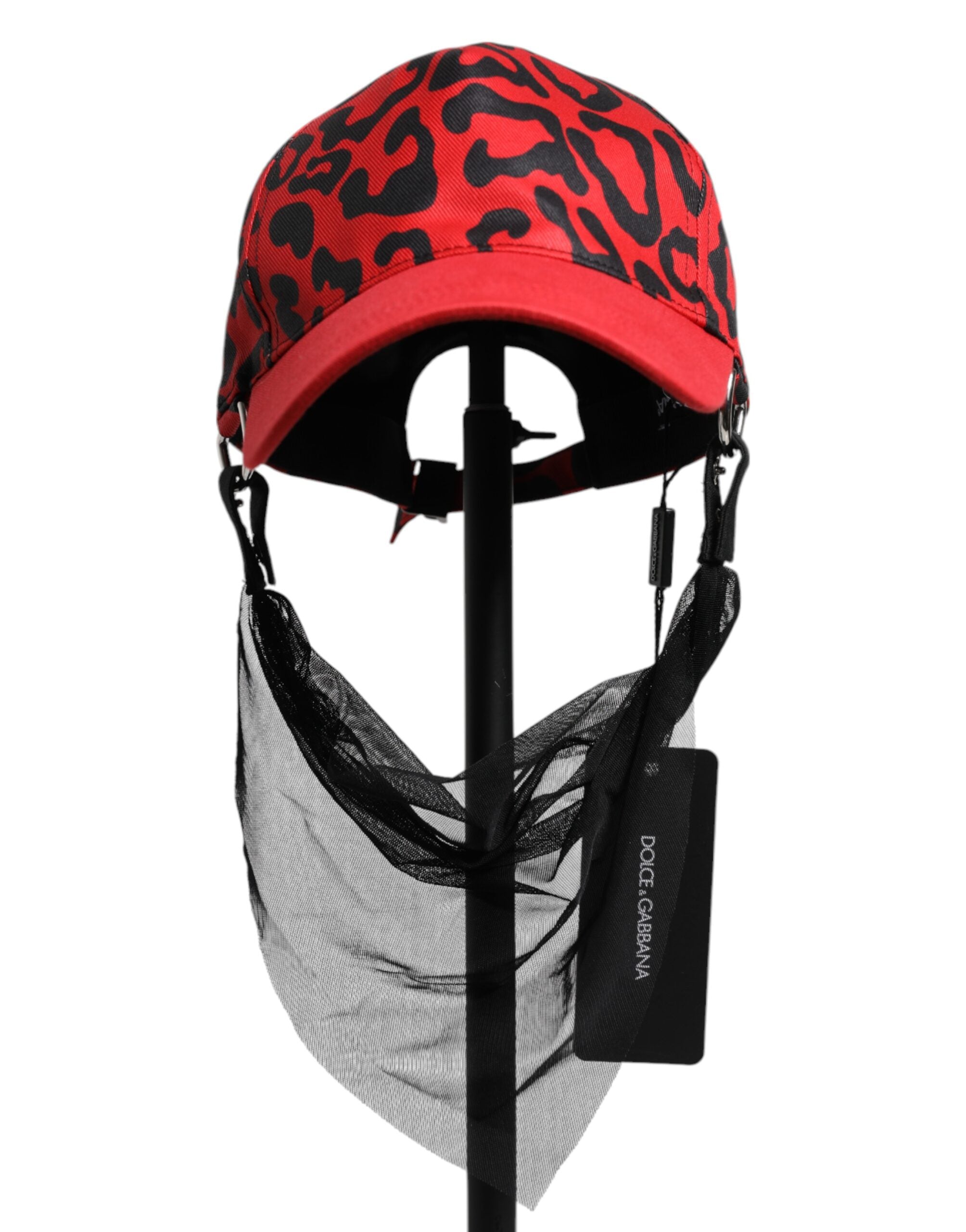 Dolce & Gabbana Red Cotton 6 Panels Women Baseball Cap