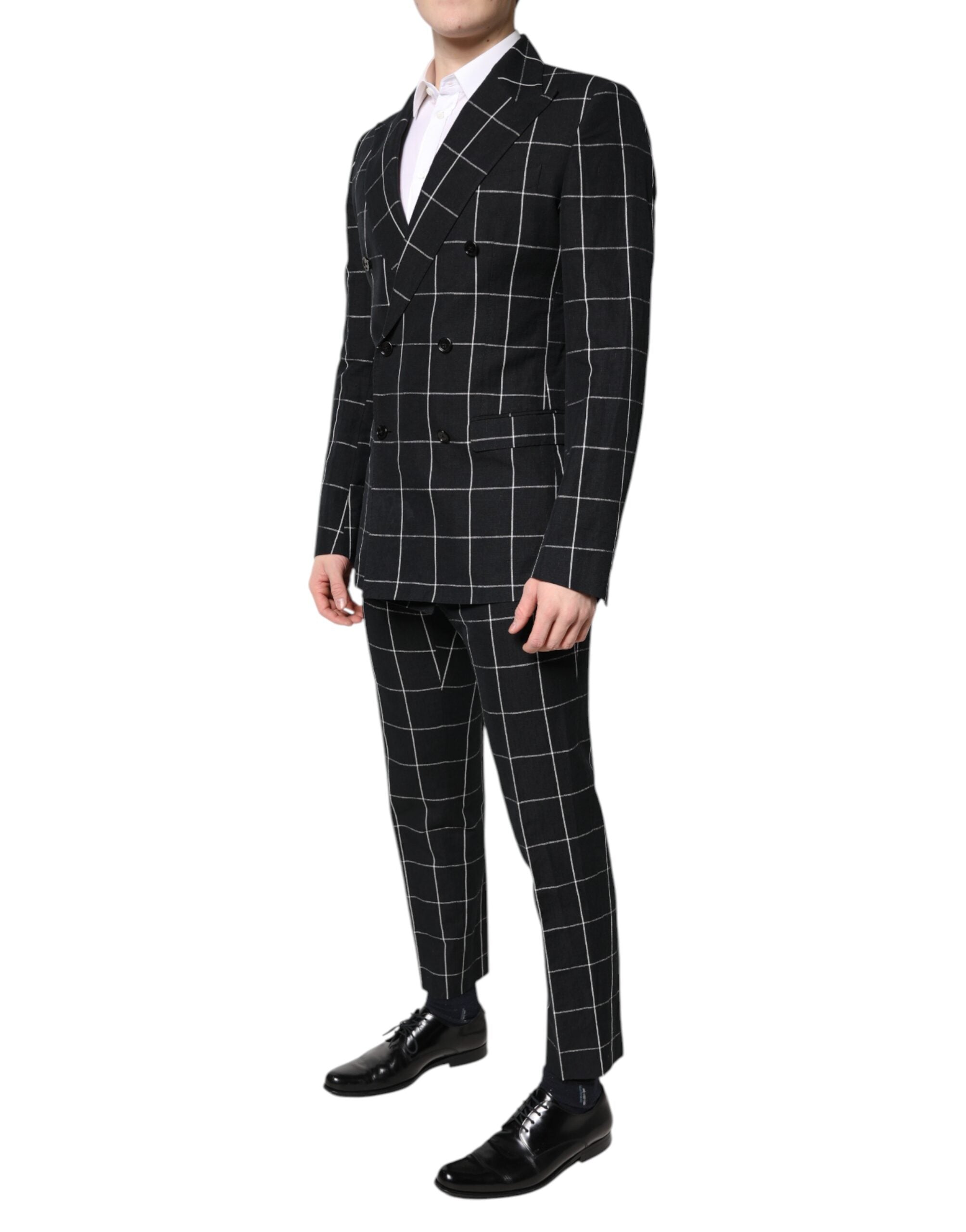 Dolce & Gabbana Dark Gray TAORMINA Double Breasted 2 Piece Suit