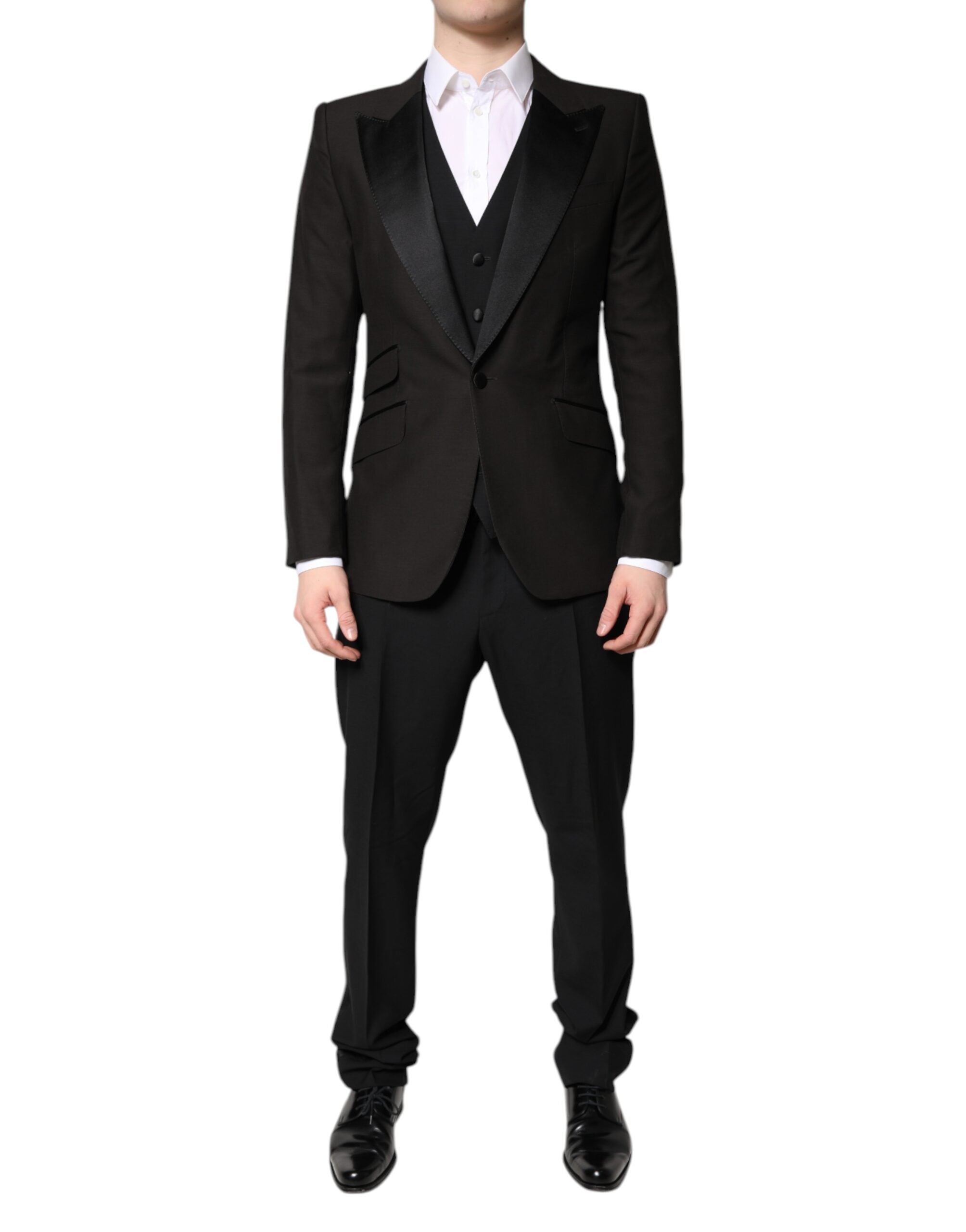 Dolce & Gabbana Dark Gray Single Breasted Formal 3 Piece Suit