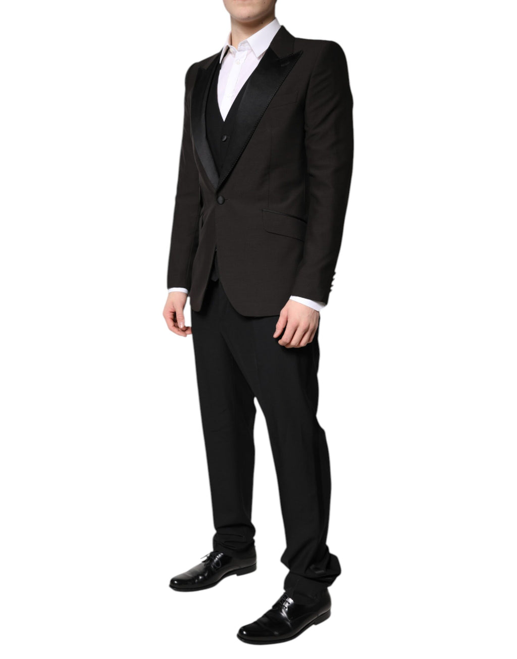 Dolce & Gabbana Dark Gray Single Breasted Formal 3 Piece Suit