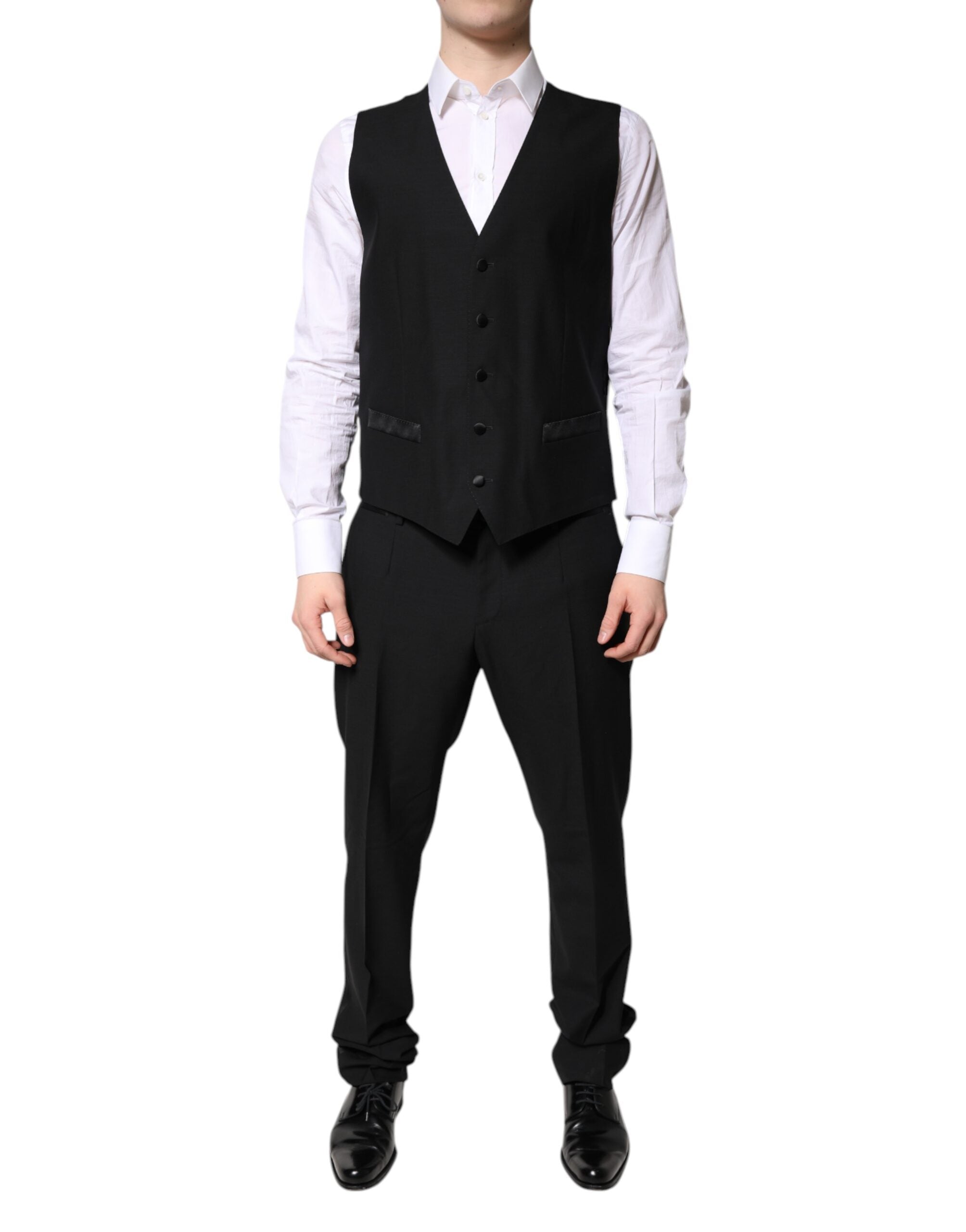 Dolce & Gabbana Dark Gray Single Breasted Formal 3 Piece Suit