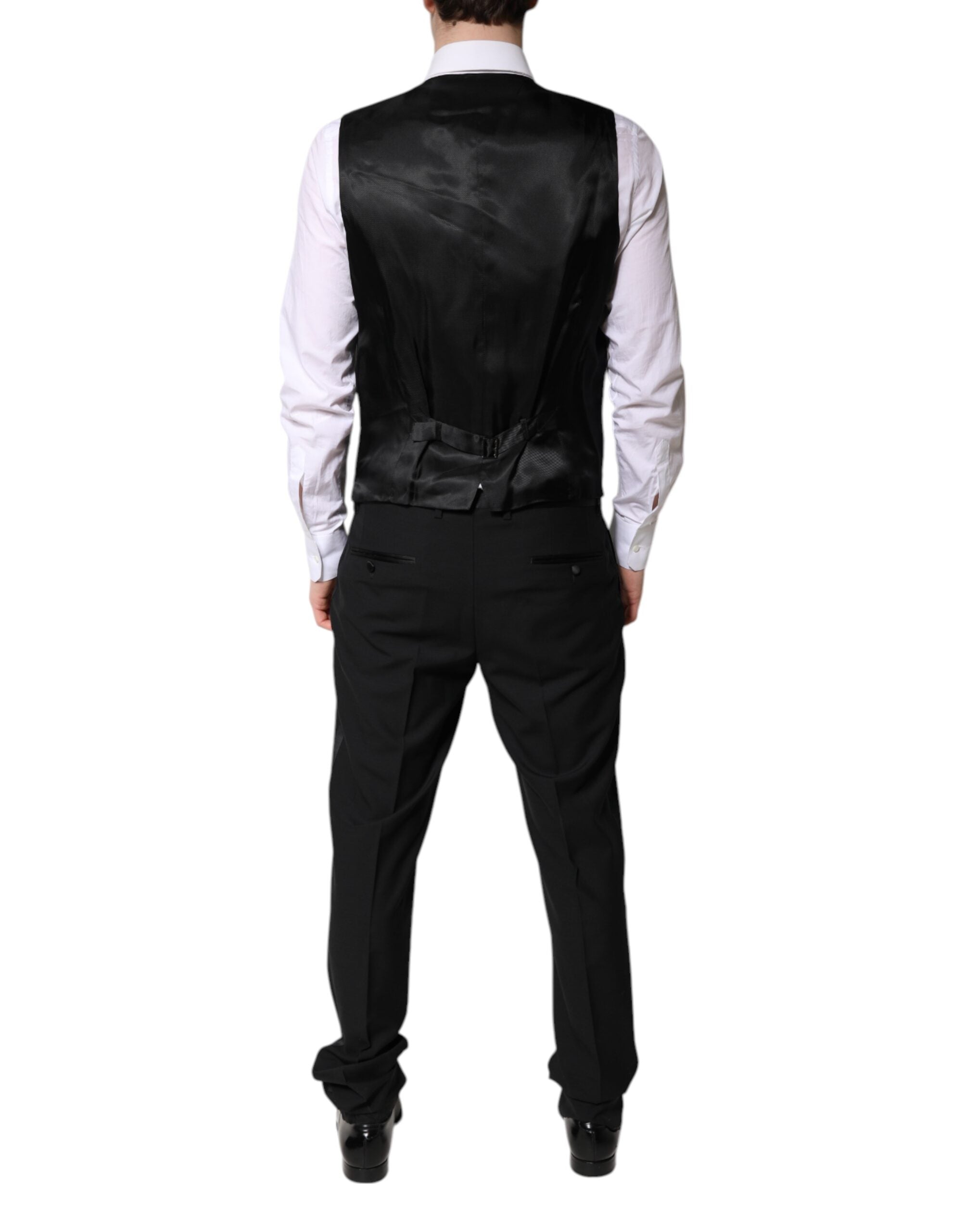 Dolce & Gabbana Dark Gray Single Breasted Formal 3 Piece Suit