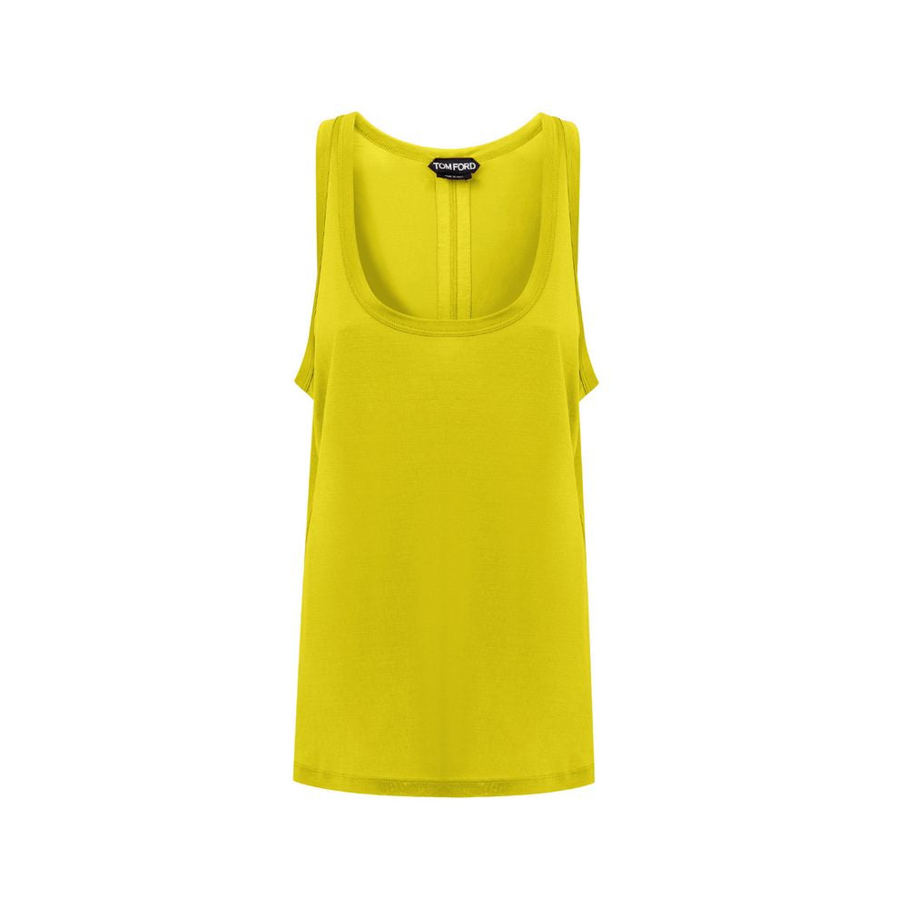 Tom Ford Yellow Silk Tank Tops