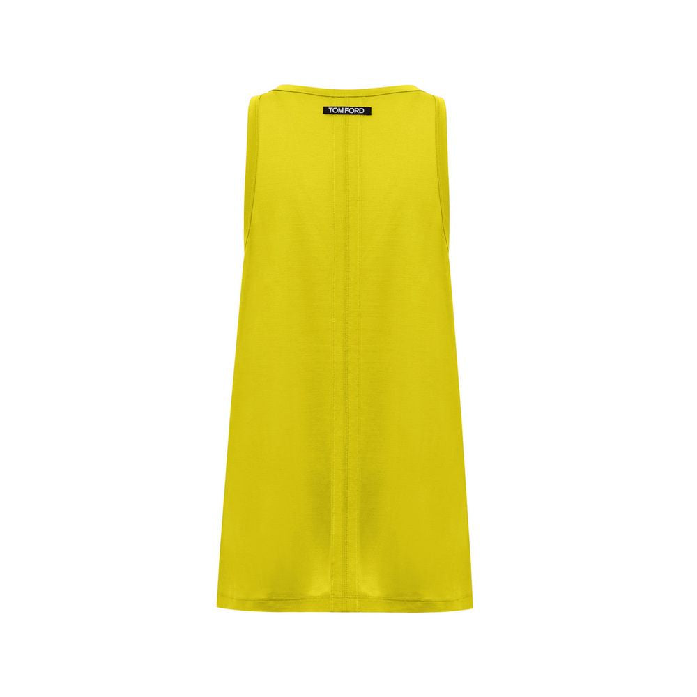 Tom Ford Yellow Silk Tank Tops