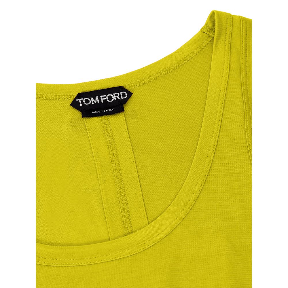 Tom Ford Yellow Silk Tank Tops