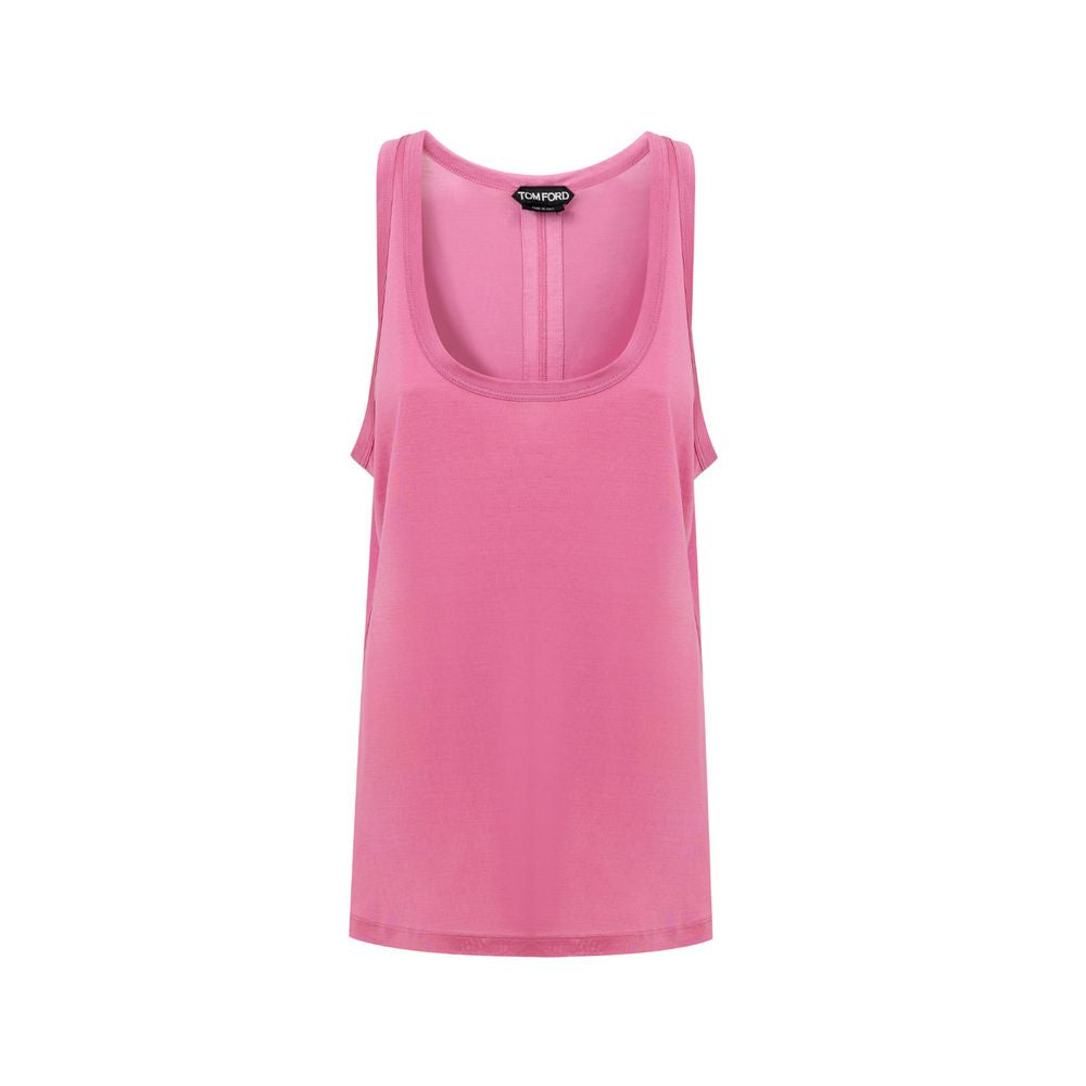 Tom Ford Pink Silk Tank Tops