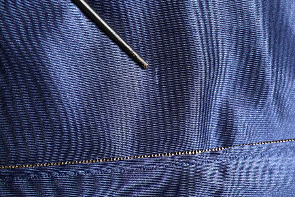 Dolce & Gabbana Blue Nylon Logo Patch Men Bomber Sweater