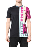 Dolce & Gabbana Multicolor Printed Logo Short Sleeve T-shirt