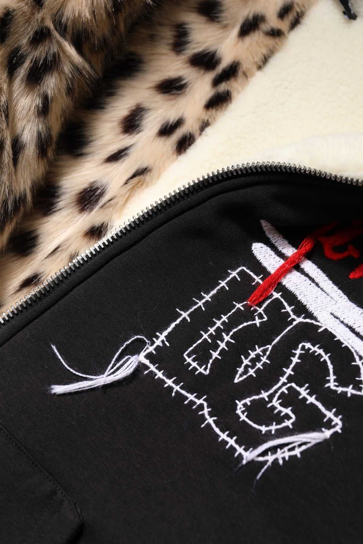 Dolce & Gabbana Black Embroidered Full Zip Hooded Jacket