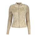 Guess Jeans Beige Viscose Women Cardigan