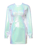 Dolce & Gabbana White Long Sleeves Bodycon Sheath Mini Dress