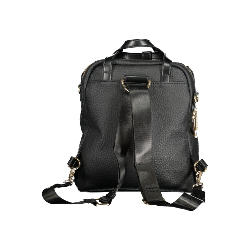 Mario Valentino Black Polyurethane Women's Backpack