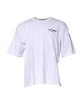 Dolce & Gabbana White Cotton Logo Print Crew Neck T-shirt