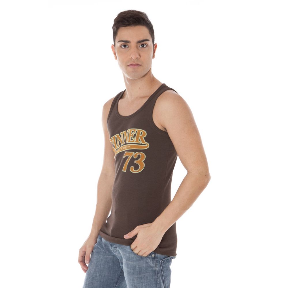 Zuelements Marrone Cotton Mens T-Shirt