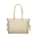 Mario Valentino Beige Polyurethane Women's Bag with Adjustable Straps