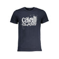 Cavalli Class Blu Cotton Men T-Shirt