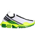 Dolce & Gabbana White Yellow Slip On Sorrento Sneakers Shoes