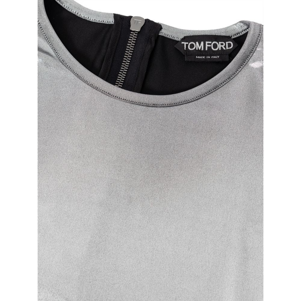 Tom Ford Gray Viscose Long Sleeve T-Shirt