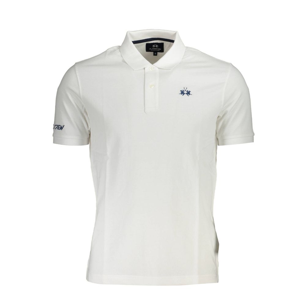 La Martina Bianco Cotton Men Polo