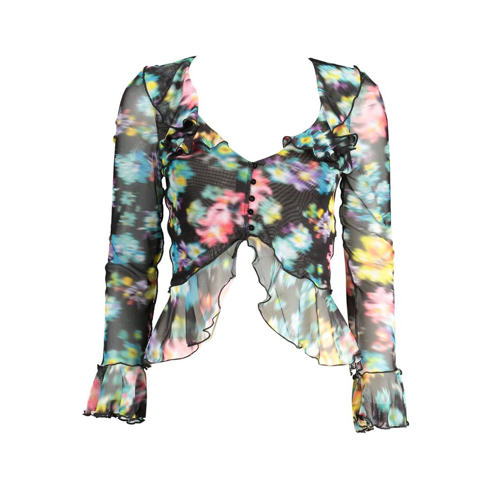 Desigual Black and Multicolor Polyester Shirt