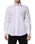 Dolce & Gabbana White Cotton STAFF Long Sleeves Formal Shirt