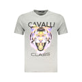 Cavalli Class Grigio Cotton Men T-Shirt