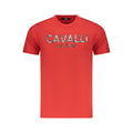Cavalli Class Rosso Cotton Men T-Shirt