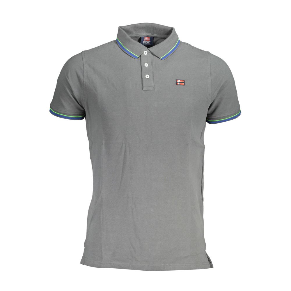 Norway 1963 Grigio Cotton Men Polo