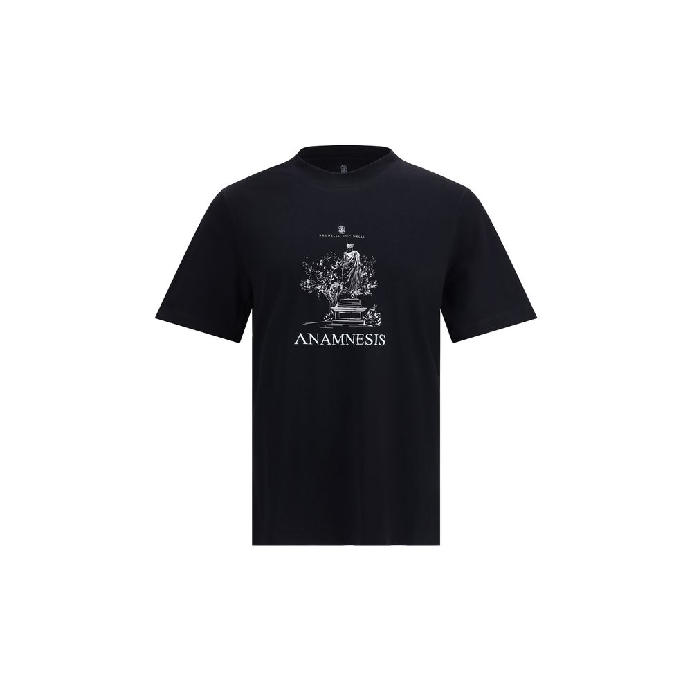 Brunello Cucinelli Black Cotton T-Shirt