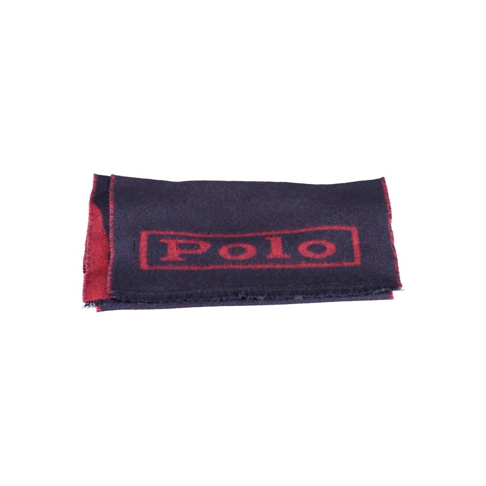 Ralph Lauren Blue Wool Men Scarf