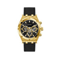 Guess Black Leather Dress Watch