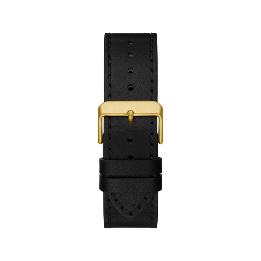 Guess Black Leather Dress Watch