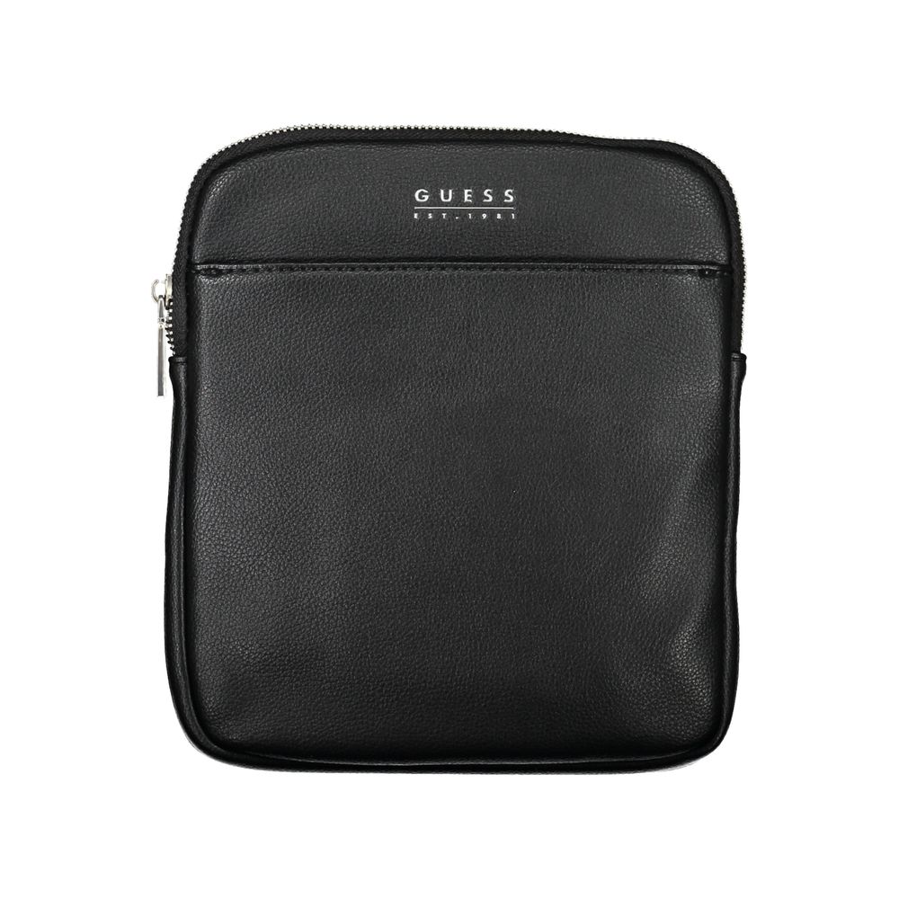 Guess Jeans Nero Poliuretano Men Shoulder Bag