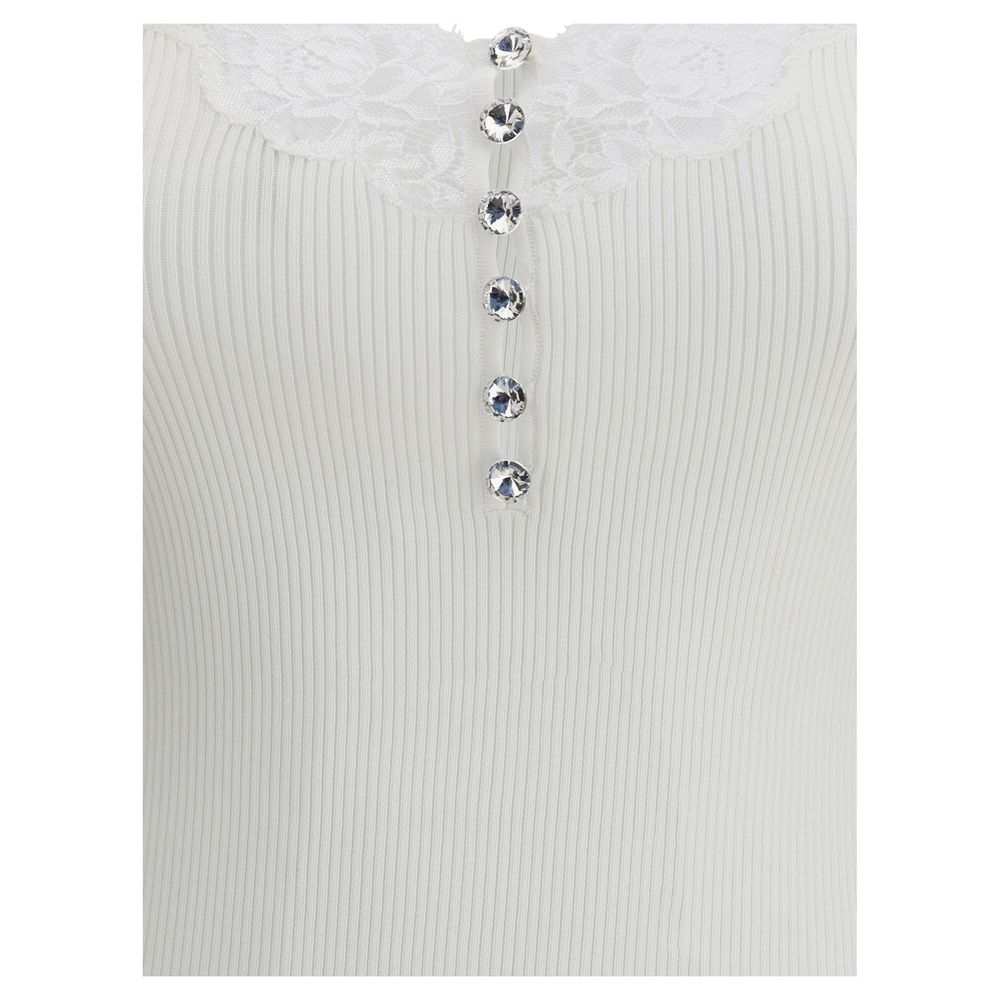 Self-Portrait White Viscose Top